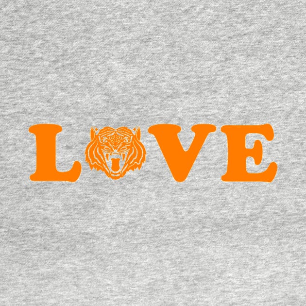 I Love Tigers Orange by College Mascot Designs